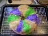 Mardi Gras Kings Cake (Optional Bread Machine Version). Recipe by Baking Girl