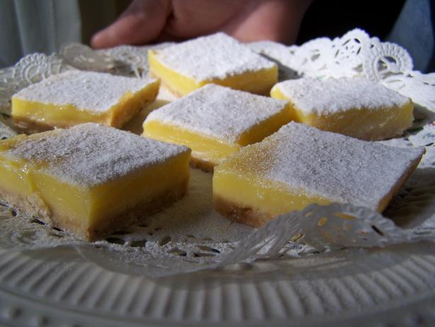Very Lemon Extra Tangy Lemon Bars. Photo by Chef PotPie