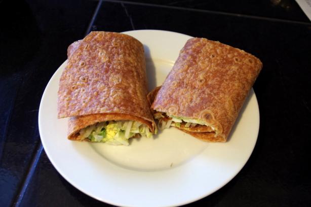 Egg and Lettuce Wrap. Photo by morgainegeiser