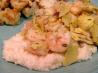 Shrimp and Artichokes over Parmesan Grits. Recipe by Nancy's Pantry