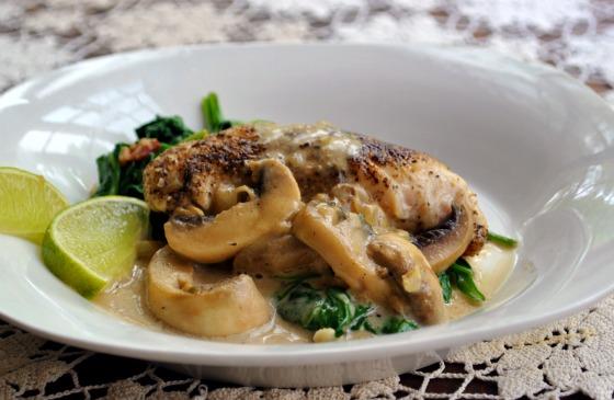 Chicken Breasts With Mushroom Cream Sauce. Photo by Andi of Longmeadow Farm