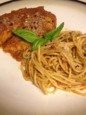 Marie's Tilapia Marinara. Photo by Marie