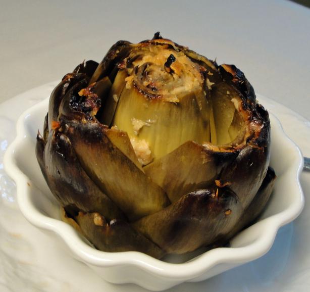 "no Fuss" Easy Baked Artichokes. Photo by Debbwl