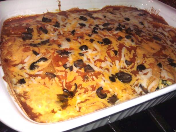Vegetarian Enchilada Casserole Recipe. Photo by mersaydees