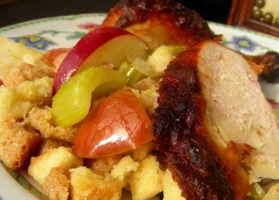 Sunday Roast Chicken With Apple and Herb Stuffing. Photo by Andi of Longmeadow Farm