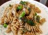 Fusilli With Spinach, Asparagus, and Asiago Cheese