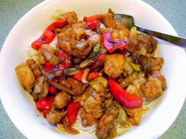 Chinese Chicken with Black Pepper Sauce. Photo by JustJanS