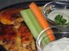 Boneless Buffalo Wings With Ranch Dressing and Vegetables