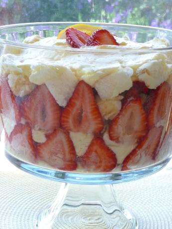 Strawberry-Lemon Angel Food Trifle. Photo by BecR