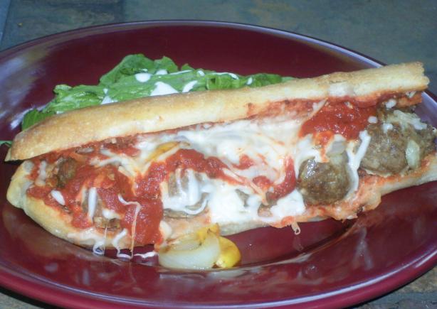Meatballs and Motzerella Sandwiches. Photo by Red Apple Guy