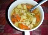 Chicken Noodle Soup With Carrots, Parsnips and Dill
