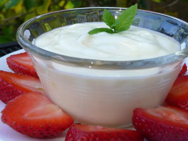 Lemony Delicious Lemon Curd & Yogurt Fruit Dip. Photo by BecR