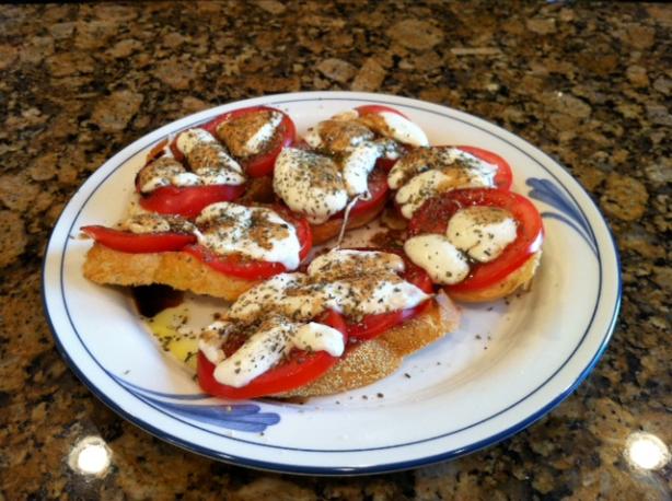 Fresh Tomato and Mozzarella on Toast. Photo by *Jenna*