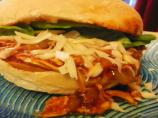 Ooey Gooey Pulled BBQ Chicken Sandwiches
