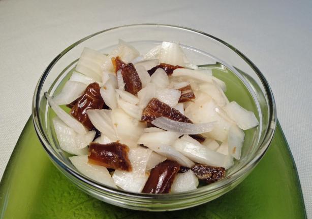 South African Date and Onion Salad. Photo by Debbwl