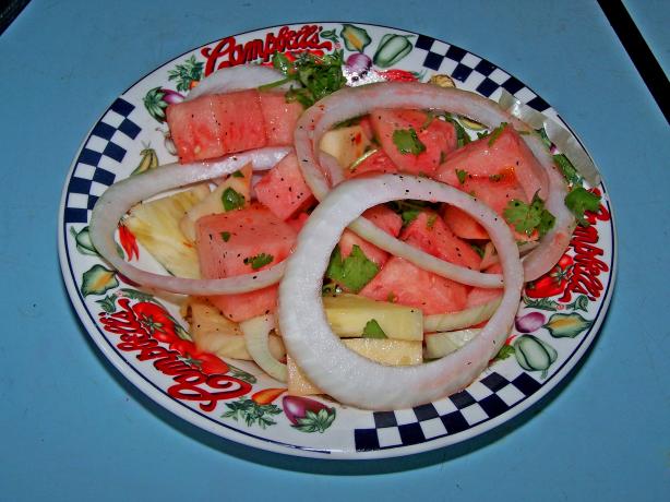 Watermelon and Pineapple Salad. Photo by Nyteglori