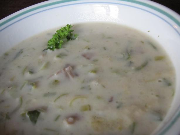 Leek-Gruyere Cream Soup. Photo by Rita~