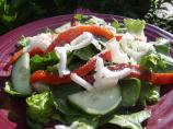 Roasted Peppers and Spinach  Salad With Pesto Vinaigrette