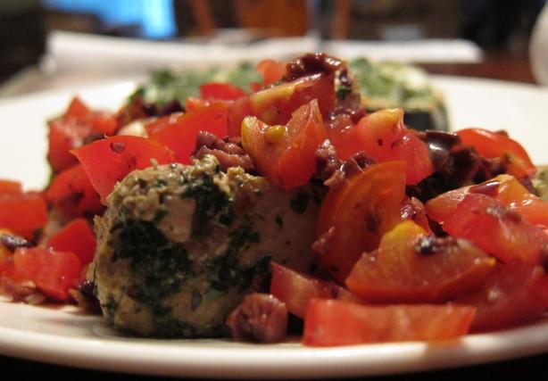 Seared Tuna With Olives, Capers, Peppers and Tomato. Photo by Dr. Jenny