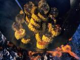Seared Wheels of Sweet Corn in Indonesian Kecap