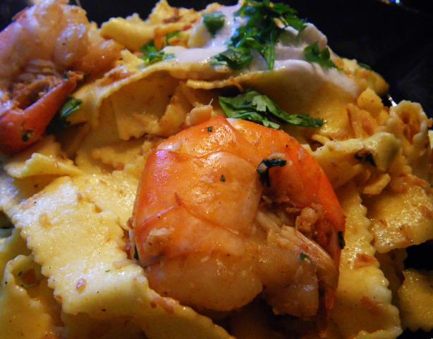 Tropical Island's Pasta With Shrimps and Coconut. Photo by awalde