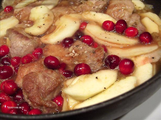 Pork Medallions With Cranberries and Apples. Photo by Derf