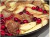Pork Medallions With Cranberries and Apples. Recipe by Susan Dillard