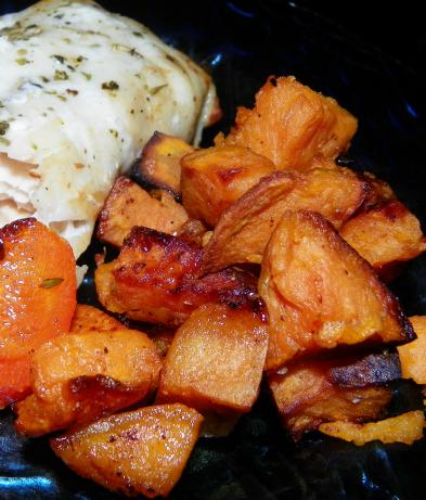 Coconut Oil Roasted Sweet Potatoes. Photo by Baby Kato