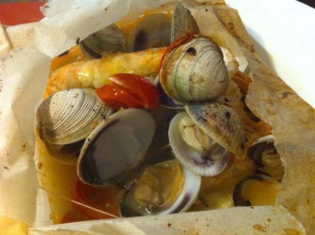 Oven Seafood Bake (Pesce Al Cartoccio). Photo by Coasty
