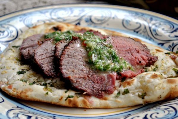 Argentinian Grilled Flank Steak With Chimichurri Sauce. Photo by Andi of Longmeadow Farm