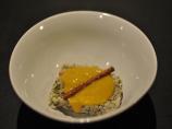 Carmelized Mango Soup With Poppy Seed Rice Pudding
