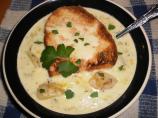 Savory Potato Leek Soup. Photo by Megohm