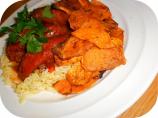 Cuban Inspried Stewed Sausages. Photo by Megohm