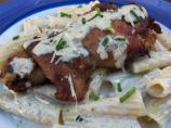 Chicken Breasts over Rigatoni With Gorgonzola Sauce