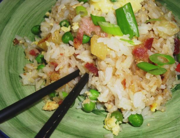 Pineapple Fried Rice With Ham. Photo by Karen Elizabeth
