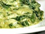 Creamed Fresh Baby Spinach With Basil Pesto