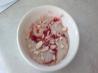 Oatmeal With Almonds and Strawberry Star Anise Sauce