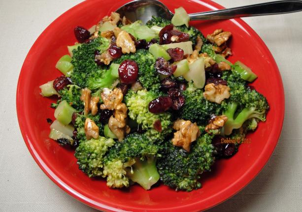 Broccoli With Nuts and Cherries. Photo by Debbwl