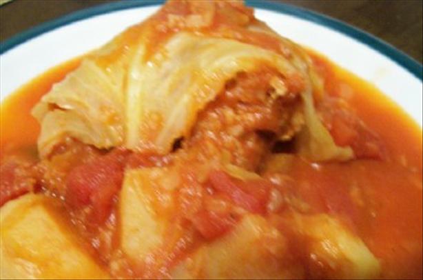 Easy Cabbage Rolls with Sauerkraut. Photo by lauralie41