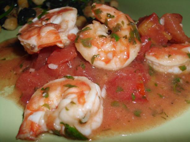 Shrimp with Lime, Cilantro and Tomatoes. Photo by vivmom