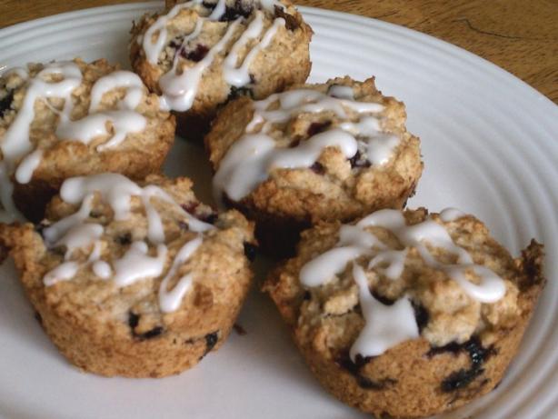 Iced Lemon Blueberry Muffins. Photo by thesinglebite