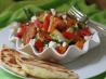 Ribbons of Zucchini Mediterranean Salad. Recipe by The Cafe Sucre Farine