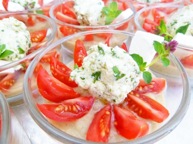 Eggplant Cream With Feta Pesto. Photo by awalde