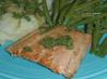 Panfried Salmon, Garlic Mash and Green Beans. Recipe by I'mPat