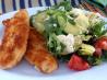 Almond Crumbed Chicken Schnitzel With Avocado Salad. Recipe by I'mPat