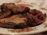 Marinated Lamb Chops With Honeyed Onions. Photo by Peter J