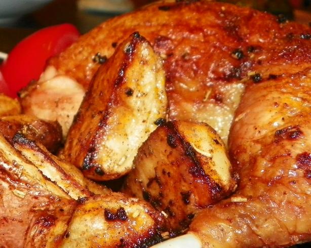 Rosemary Roasted Chicken With Potatoes. Photo by Baby Kato
