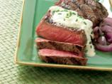 Marinated Strip Steaks With Gorgonzola Sauce