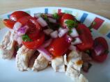 Grilled Chicken With Tomato-Raspberry Salsa