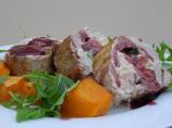 Fruit and Macadamia Stuffed Pork Loin With Port Sauce